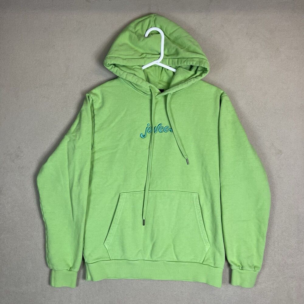 100 Thieves Hoodie Mens Small Green Pullover Sweatshirt Sweater Logo Adult